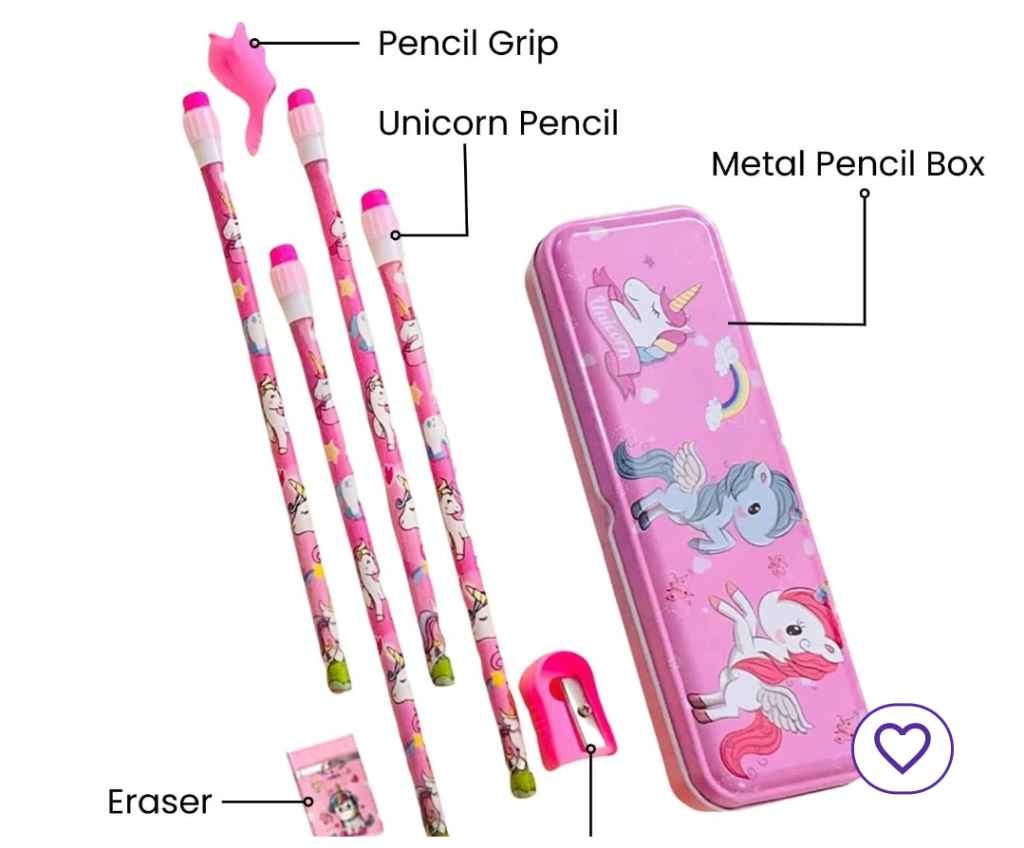 Unicorn pencil box set