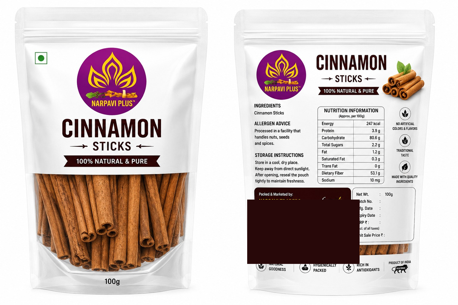 Cinnamon Sticks 100g
