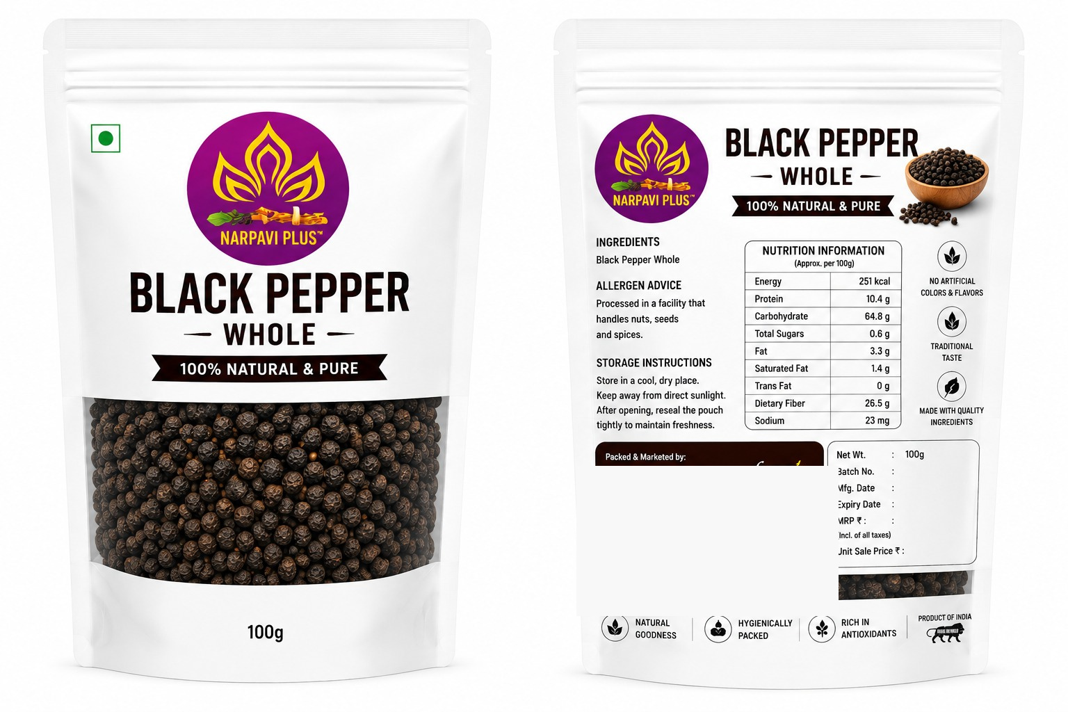 Black Peppe 100g
